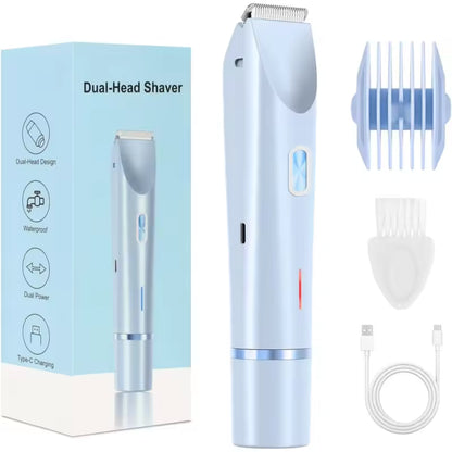 2025 Waterproof Rechargeable Electric Shaver Mini Women Bikini Trimmer Body Hair Remover Mini Double Headed Electric Epilator